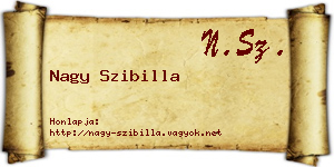 Nagy Szibilla névjegykártya